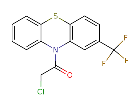 Molecular Structure of 38221-55-5 (2-CHLORO-1-(2-TRIFLUOROMETHYL-PHENOTHIAZIN-10-YL)-ETHANONE)