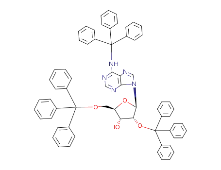 Molecular Structure of 31085-56-0 (N-(Triphenylmethyl)-2'-O,5'-O-bis(triphenylmethyl)adenosine)