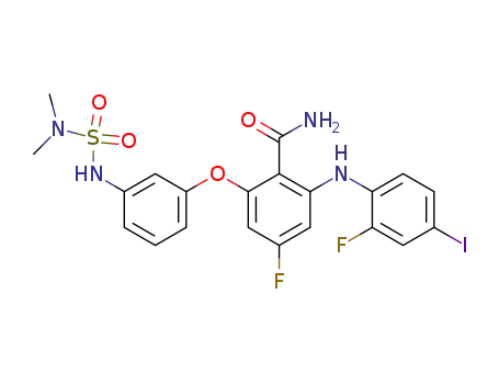 2-[3-[[(dimethylamino)sulfonyl]amino]phenoxy]-4-fluoro-6-[(2-fluoro-4-iodophenyl)amino]-benzamide