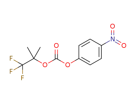 Molecular Structure of 1098184-18-9 (4-nitrophenyl (1,1,1-trifluoro-2-methylpropan-2-yl) carbonate)