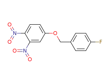 Molecular Structure of 1043424-46-9 (4-(4-fluorobenzyloxy)-1,2-dinitrobenzene)