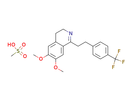 6,7-dimethoxy-1-[2-(4-trifluoromethyl-phenyl)-ethyl]-3,4-dihydro-isoquinoline methanesulfonic acid salt