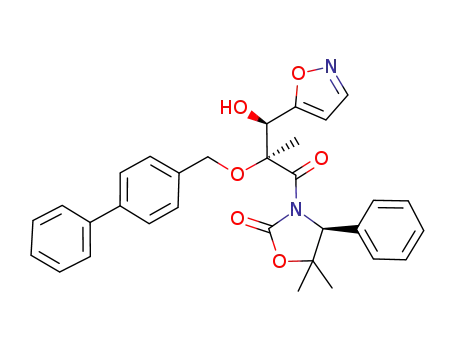 (4S)-3-[(2S,3S)-2-(biphenyl-4-ylmethoxy)-3-hydroxy-2-methyl-3-(isoxazol-5-yl)propanoyl]-5,5-dimethyl-4-phenyl-1,3-oxazolidin-2-one