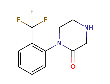 Molecular Structure of 907972-83-2 (1-(2-TRIFLUOROMETHYL-PHENYL)-PIPERAZIN-2-ONE)