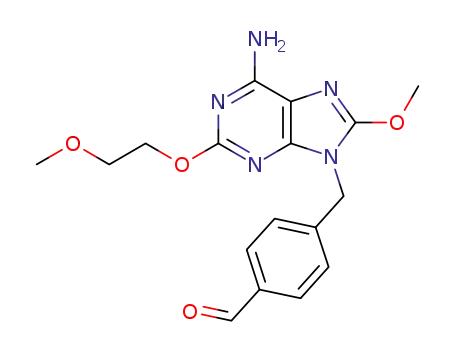 4-[6-amino-8-methoxy-2-(2-methoxyethoxy)purin-9-ylmethyl]benzaldehyde