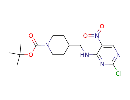 tert-butyl 4-(((2-chloro-5-nitropyrimidin-4-yl)amino)methyl)piperidine-1-carboxylate