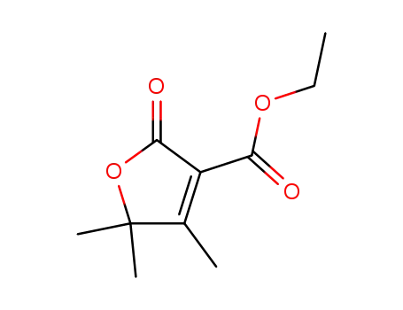 Molecular Structure of 13156-09-7 (4,5,5-TRIMETHYL-2-OXO-2,5-DIHYDRO-FURAN-3-CARBOXYLIC ACID ETHYL ESTER)