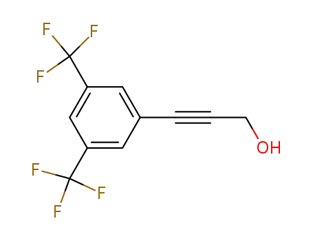Molecular Structure of 81613-61-8 (3-[3,5-BIS(TRIFLUOROMETHYL)PHENYL]PROP-2-YN-1-OL)