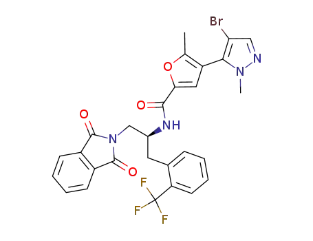 4-(4-bromo-1-methyl-1H-pyrazol-5-yl)-N-((1S)-2-(1,3-dioxo-1,3-dihydro-2H-isoindol-2-yl)-1-{[2-(trifluoromethyl)phenyl]methyl}ethyl)-5-methyl-2-furancarboxamide