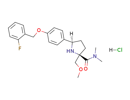 (5R)-5-(4-{[(2-fluorophenyl)methyl]oxy}phenyl)-N,N-dimethyl-2-[(methyloxy)methyl]-L-prolinamide hydrochloride