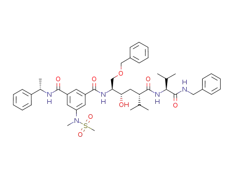 N-[(1S,2S,4S)-4-((S)-1-benzylcarbamoyl-2-methylpropylcarbamoyl)-1-benzyloxymethyl-2-hydroxy-5-methylhexyl]-5-(methanesulphonylmethylamino)-N-((S)-1-phenylethyl)isophthalamide