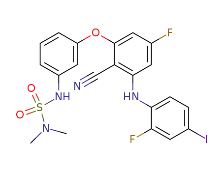 N'-[3-[2-cyano-5-fluoro-3-[(2-fluoro-4-iodophenyl)amino]phenoxy]phenyl]-N,N-dimethyl-sulfamide