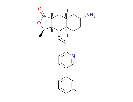 (3R,3aS,4S,4aR,7R,8aR,9aR)-7-amino-4-[(E)-2-[5-(3-fluorophenyl)-2-pyridinyl]ethenyl]-decahydro-3-methylnaphtho[2,3-c]furan-1(3H)-one