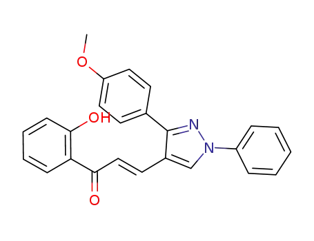 1-(2-hydroxyphenyl)-3-[(1-phenyl-3-(4-methoxyphenyl)-4-pyrazolyl)]prop-2-en-1-one