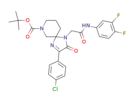 1,1-dimethylethyl 2-(4-chlorophenyl)-4-{2-[(3,4-difluorophenyl)amino]-2-oxoethyl}-3-oxo-1,4,7-triazaspiro[4.5]dec-1-ene-7-carboxylate