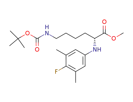 (R)-6-tert-butoxycarbonylamino-2-(4-fluoro-3,5-dimethylphenylamino)hexanoic acid methyl ester