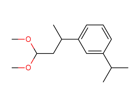 Molecular Structure of 1111631-62-9 (1-(3,3-dimethoxy-1-methylpropyl)-3-(1-methylethyl)-benzene)