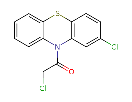 Molecular Structure of 16189-69-8 (2-CHLORO-10-(CHLOROACETYL)-10H-PHENOTHIAZINE)