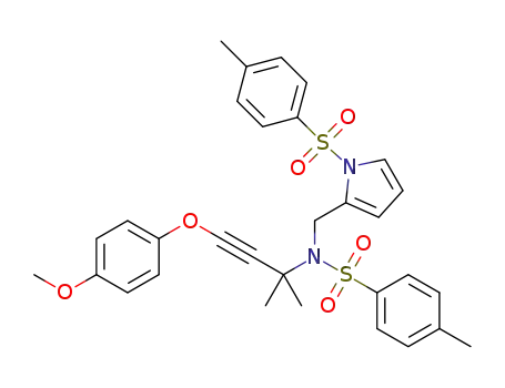 N-[4-(4-methoxyphenoxy)-2-methylbut-3-yn-2-yl]-4-methyl-N-[(1-tosyl-1H-pyrrol-2-yl)methyl]benzenesulfonamide