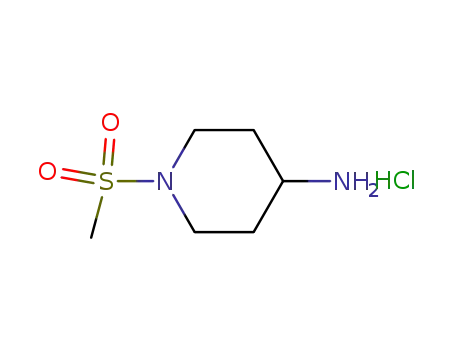 Molecular Structure of 651057-01-1 (1-(Methylsulfonyl)piperidin-4-amine hydrochloride)