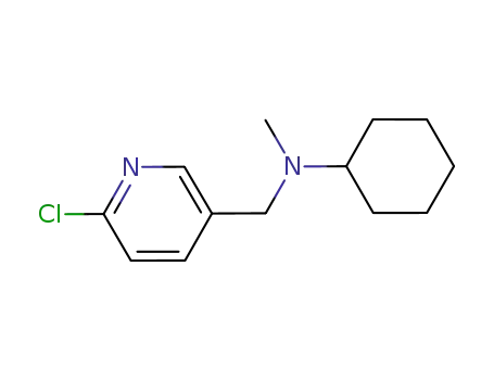 Molecular Structure of 764715-44-8 ((6-chloro-pyridin-3-ylmethyl)-cyclohexyl-methyl-amine)