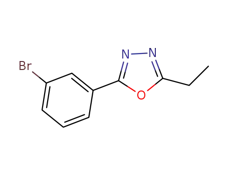 Molecular Structure of 957065-88-2 (2-(3-Bromophenyl)-5-ethyl-1,3,4-oxadiazole)