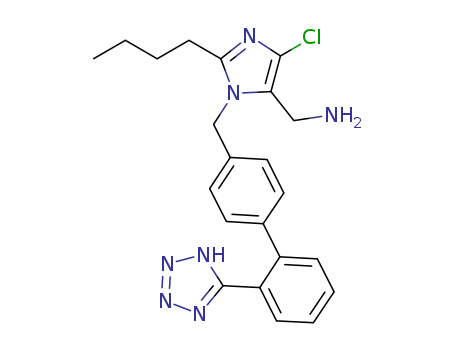 1H-Imidazole-5-methanamine, 2-butyl-4-chloro-1-[[2'-(2H-tetrazol-5-yl)[1,1'-biphenyl]-4-yl]methyl]-