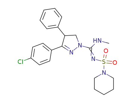 N-methyl-N-[(piperidin-1-yl)sulfonyl]-3-(4-chloropheny)-4-phenyl-4,5-dihydro-(1H)-pyrazole-1-carboxamidine