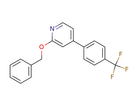 Molecular Structure of 942947-09-3 (2-(benzyloxy)-4-(4-(trifluoromethyl)phenyl)pyridine)