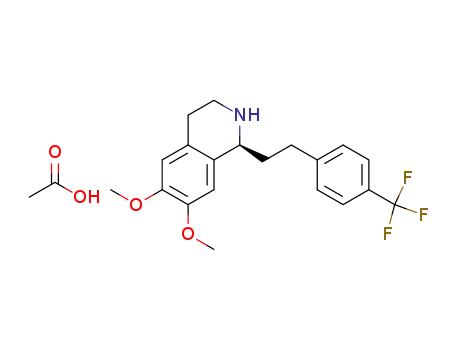 (S)-6,7-dimethoxy-1-(4-(trifluoromethyl)phenethyl)-1,2,3,4-tetrahydroisoquinoline acetate
