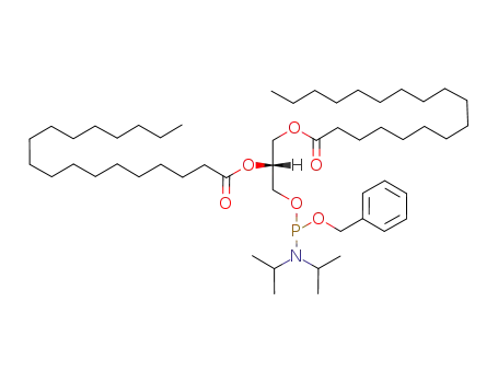 Octadecanoic acid (R)-2-(benzyloxy-diisopropylamino-phosphanyloxy)-1-octadecanoyloxymethyl-ethyl ester