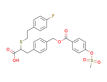 4-methanesulfonyloxy-benzoic acid 4-{2-carboxy-2-[2-(4-fluoro-phenyl)-ethylsulfanyl]-ethyl}-benzyl ester