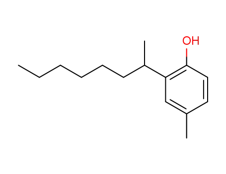 Molecular Structure of 18627-04-8 (4-methyl-2-(1-methylheptyl)phenol)