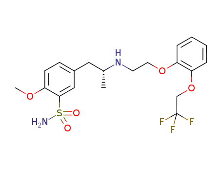 Molecular Structure of 1031281-18-1 ((-)-2-Methoxy-5-[(2R)-2-({2-[2-(2,2,2-trifluoroethoxy)phenoxy]ethyl}amino)propyl]benzenesulfonamide)