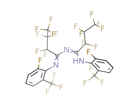 Molecular Structure of 915769-28-7 ([N((C<sub>3</sub>F<sub>7</sub>)C(2-F,6-(CF<sub>3</sub>)C<sub>6</sub>H<sub>3</sub>)N)2]H)