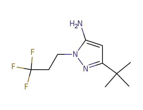 Molecular Structure of 1217419-66-3 (3-tert-butyl-1-(3,3,3-trifluoropropyl)-1H-pyrazol-5-amine)