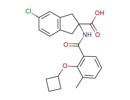 2-(2-cyclobutyloxy-3-methyl-benzoylamino)-5-chloro-indan-2-carboxylic acid
