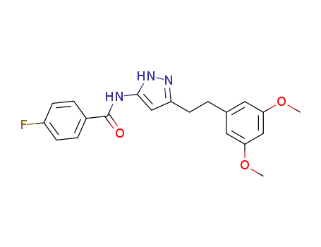 N-[5-[2-(3,5-dimethoxyphenyl)ethyl]-2H-pyrazol-3-yl]-4-fluoro-benzamide
