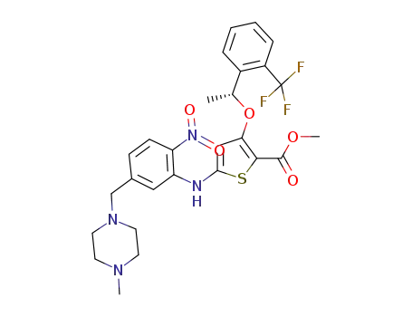 D-Methyl 5-({5-[(4-methyl-1-piperazinyl)methyl]-2-nitrophenyl}amino)-3-({(1R)-1-[2-(trifluoromethyl)phenyl]ethyl}oxy)-2-thiophenecarboxylate