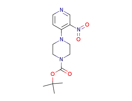 Molecular Structure of 608142-93-4 (tert-butyl 4-(3-nitropyridin-4-yl)piperazine-1-carboxylate)