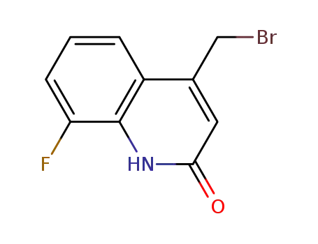 Molecular Structure of 176912-29-1 (4-(bromomethyl)-8-fluoroquinolin-2(1H)-one)