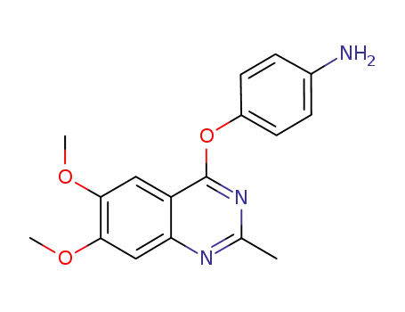 Molecular Structure of 849218-02-6 (Benzenamine, 4-[(6,7-dimethoxy-2-methyl-4-quinazolinyl)oxy]-)