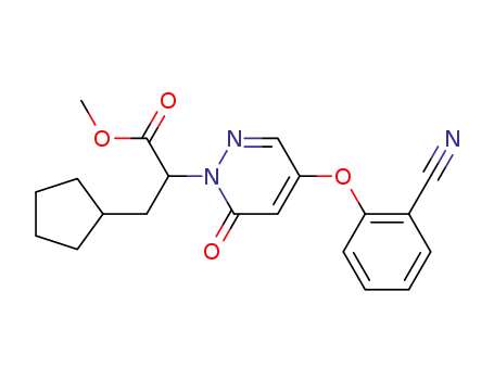 2-[4-(2-cyano-phenoxy)-6-oxo-6H-pyridazin-1-yl]-3-cyclopentyl-propionic acid methyl ester