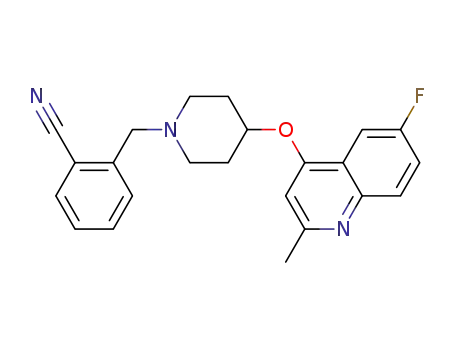 2-((4-(6-fluoro-2-methylquinolin-4-yloxy)piperidin-1-yl)methyl)benzonitrile