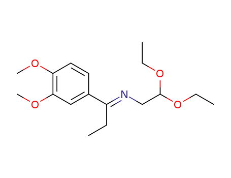 Molecular Structure of 1604832-26-9 ((E)-N-(1-(3,4-dimethoxyphenyl)propylidene)-2,2-diethoxyethanamine)