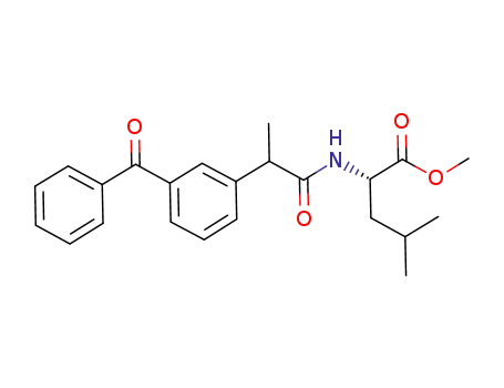 Molecular Structure of 1005840-44-7 (2-[2-(3-benzoylphenyl)propionylamino]-4-methylpentanoic acid methyl ester)