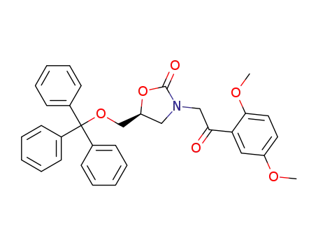(S)-3-(2,5-dimethoxyphenacyl)-5-trityloxymethyl-2-oxazolidinone
