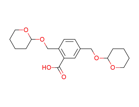Molecular Structure of 452978-20-0 (Benzoic acid, 2,5-bis[[(tetrahydro-2H-pyran-2-yl)oxy]methyl]-)