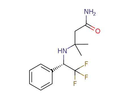 3-(((S)-2,2,2-trifluoro-1-phenylethyl)amino)-3-methylbutanamide