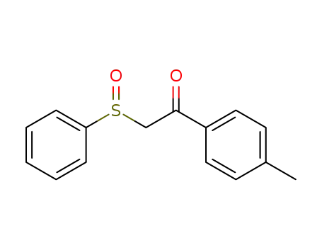 Molecular Structure of 58936-73-5 (Ethanone, 1-(4-methylphenyl)-2-(phenylsulfinyl)-)